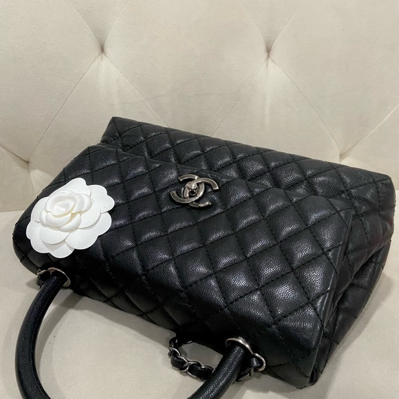 Chanel Caviar coco Top handle small flap Bag - Picture 3 of 11